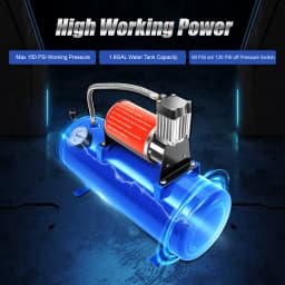 6L Air Compressor with 4 Air Horn Kit DC 12V Air Compressor Pump Air Horn Compressor 150psi Air Compressor System for Auto Repai