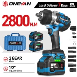 ONEVAN 2800N.M Brushless Electric Impact Wrench High Torque Cordless Screwdriver Drill Power Tool For Makita 18V Battery Pin