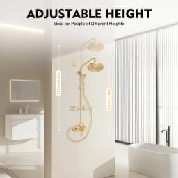 Vintage Bronze Shower Set, Dual Mode Rain and Handheld Faucet Kit 360° Swivel Bathroom Shower System for Home Hotel Spa Use