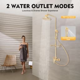 Vintage Bronze Shower Set, Dual Mode Rain and Handheld Faucet Kit 360° Swivel Bathroom Shower System for Home Hotel Spa Use