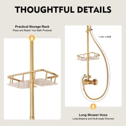 Vintage Bronze Shower Set, Dual Mode Rain and Handheld Faucet Kit 360° Swivel Bathroom Shower System for Home Hotel Spa Use