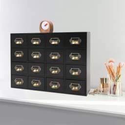 Wooden Drawer Box, Vintage Apothecary Cabinet with 16 Drawers, Bedroom Organisation, Solid Wood Storage for Spices, Medicines