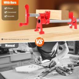 4PCS Wood Gluing Pipe Clamp Set 3/4" Woodworking Pipes Clamp Gluing & Drilling Tool