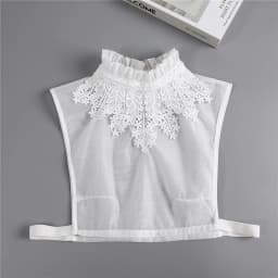 Fashion Half Shirt Style Fake Collar for Women Stand Detachable Collar Fake Girls Vintage Lace Ladies False Blouse Collar Decor