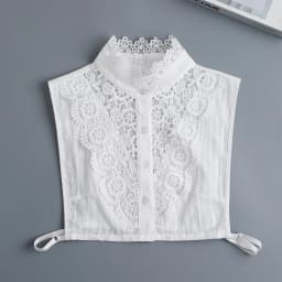 Fashion Half Shirt Style Fake Collar for Women Stand Detachable Collar Fake Girls Vintage Lace Ladies False Blouse Collar Decor