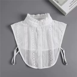 Fashion Half Shirt Style Fake Collar for Women Stand Detachable Collar Fake Girls Vintage Lace Ladies False Blouse Collar Decor