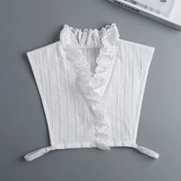 Fashion Half Shirt Style Fake Collar for Women Stand Detachable Collar Fake Girls Vintage Lace Ladies False Blouse Collar Decor