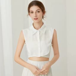 Fashion Half Shirt Style Fake Collar for Women Stand Detachable Collar Fake Girls Vintage Lace Ladies False Blouse Collar Decor
