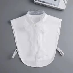 Fashion Half Shirt Style Fake Collar for Women Stand Detachable Collar Fake Girls Vintage Lace Ladies False Blouse Collar Decor