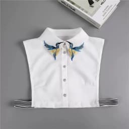 Fashion Half Shirt Style Fake Collar for Women Stand Detachable Collar Fake Girls Vintage Lace Ladies False Blouse Collar Decor