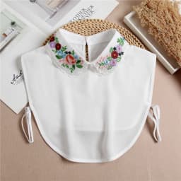 Fashion Half Shirt Style Fake Collar for Women Stand Detachable Collar Fake Girls Vintage Lace Ladies False Blouse Collar Decor