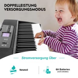 MUSTAR 61 Keys Digital E-Piano Portable Musical Instrument with Recording Function & Learning Modes-Ideal gift for Beginners