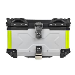 65L Motorcycle Top Case, Aluminum Alloy Waterproof Tail Box With Anti-Theft Lock & Quick Release, Universal Fit For Motorbike