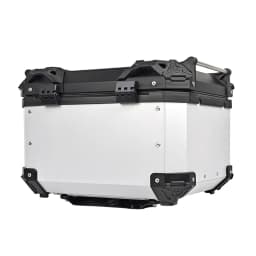 65L Motorcycle Top Case, Aluminum Alloy Waterproof Tail Box With Anti-Theft Lock & Quick Release, Universal Fit For Motorbike