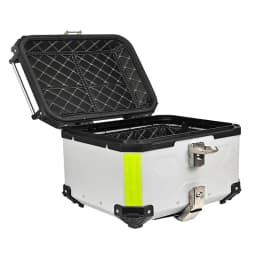 65L Motorcycle Top Case, Aluminum Alloy Waterproof Tail Box With Anti-Theft Lock & Quick Release, Universal Fit For Motorbike