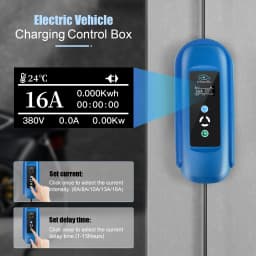 ISIGMA 16A 11kw Type2 IEC-62169 CEE RED Car Charger Portable EV Charger with 5M Cable for EU Electric Hybrid Vehicles
