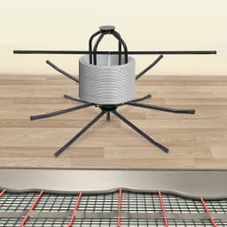 Black Reinforced Underfloor Heating Pipe Dispenser Underfloor Heating Pipe Reel Uncoiler Heating Pipe Winder For Home Decoration