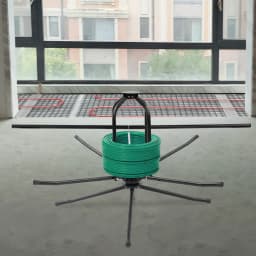 Black Reinforced Underfloor Heating Pipe Dispenser Underfloor Heating Pipe Reel Uncoiler Heating Pipe Winder For Home Decoration
