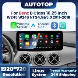 10.25“ Wireless CarPlay Android Auto Car Radio Multimedia For Mercedes Benz B Class W245 W246 2011-2018 NTG4.5 NTG5.0 BT Stereo