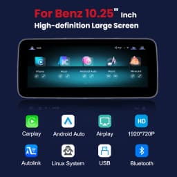 10.25“ Wireless CarPlay Android Auto Car Radio Multimedia For Mercedes Benz B Class W245 W246 2011-2018 NTG4.5 NTG5.0 BT Stereo