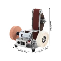 Mini Belt Sander 7-gear Speed Electric Bench Grinder Sanding Machine, 304 Stainless Steel Table Top Grinder Polisher