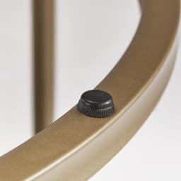 Round coffee table, set of 2 side table with gold metal frame