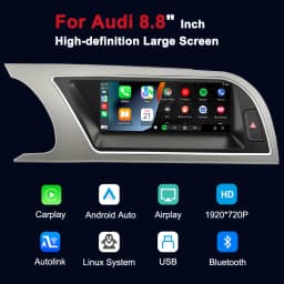 8.8“ Linux Wireless CarPlay Andorid Auto Car Radio For Audi A5 2009-2016 Intelligent System Stereo Bluetooth GPS Navi Autoradio
