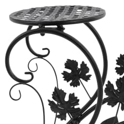 2-Pack Metal Flower Stand - Vintage Black/White Plant Shelf for Balcony/Garden/Living Room
