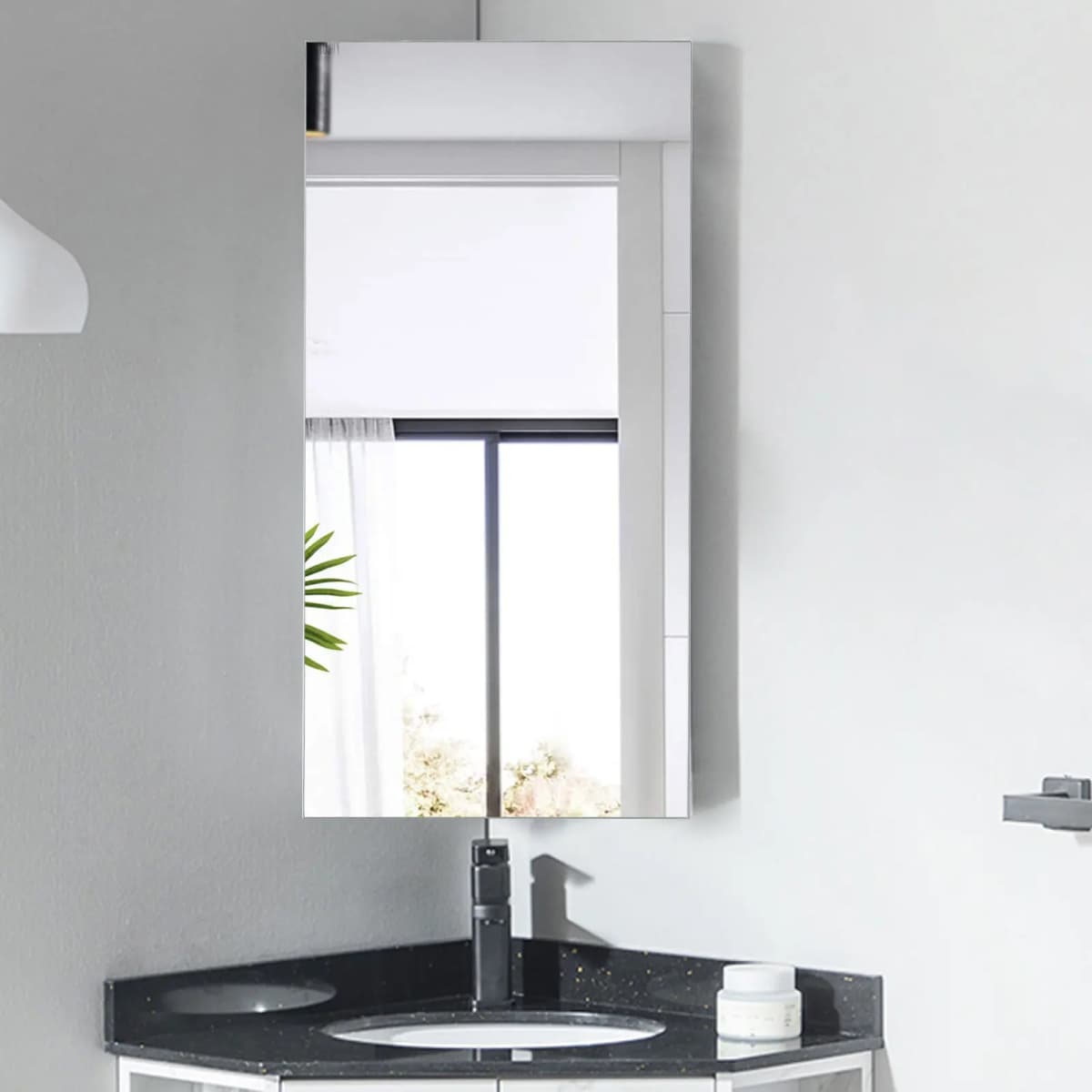 Bathroom Mirror wardrobe, 29.5x23.5x60cm Wall wardrobe, Corner wardrobe