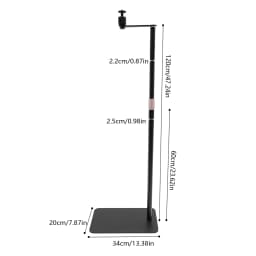 Freestanding Steel Projector Stand| 60-120cm Height Adjustable Rotating Projector Holder for 1/4" Studs Projector