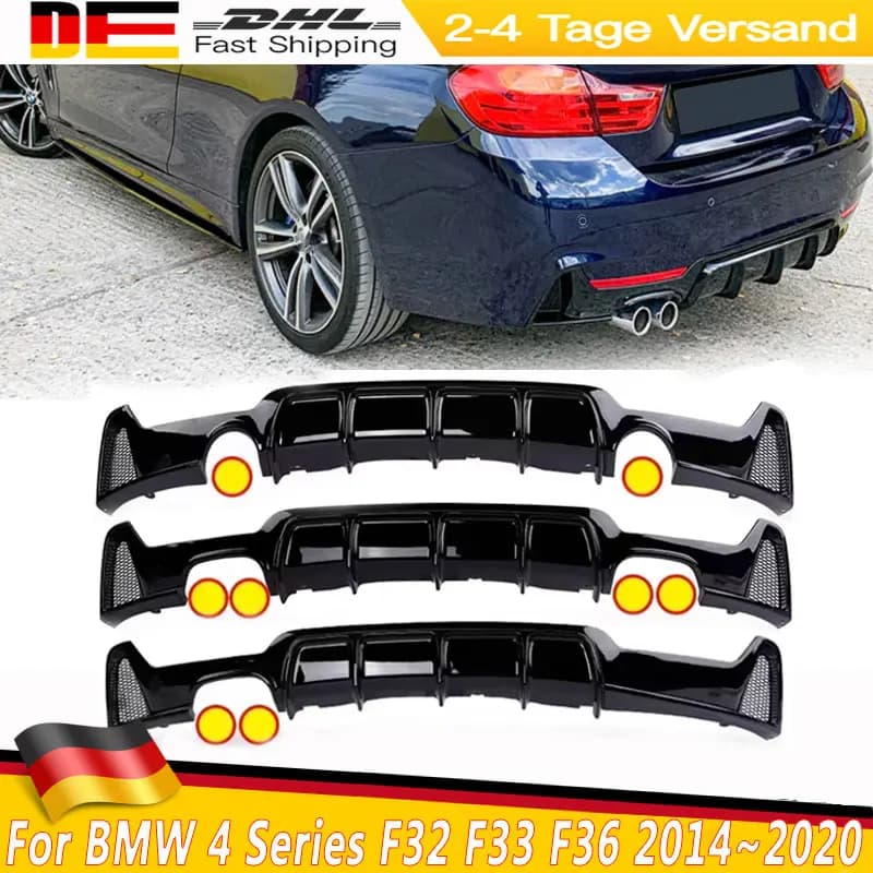 Rear Bumper Diffuser Lip For BMW 4 Series F32 F33 F36 428i 435i M Sport 2014~2020 Guard Spoiler Plate Splitter Auto Accessories