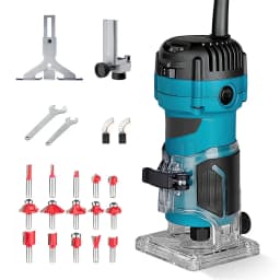 800W Electric Trimming Machine 6 Speed 34000rpm Woodworking Milling Engraving Hand Wood Edge Router Trimmer Home DIY Power Tools