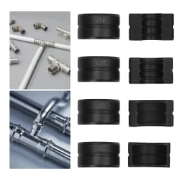 Presser Jaws Set Crimp Insert U16/20/25/32,TH16/20/26/32mm Crimping Dies Tubular Clamp Kit for Pipe Crimping Plier