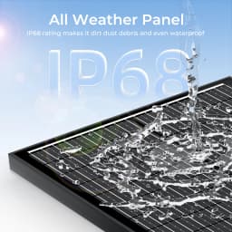 RVPOZWER 12.8V 100W Rigid Solar Panel 18BB N-Type Solar Cells Monocrystalline Silicon Waterproof Solar Panel Camping/Home/RV