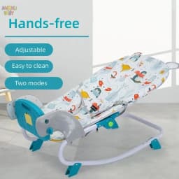 3-height Adjust Baby Rocking Chair Musical Baby Swing Chair for 0-12 Months Multifunctional Newborn Baby Bouncer Swing