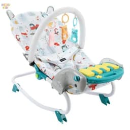 3-height Adjust Baby Rocking Chair Musical Baby Swing Chair for 0-12 Months Multifunctional Newborn Baby Bouncer Swing