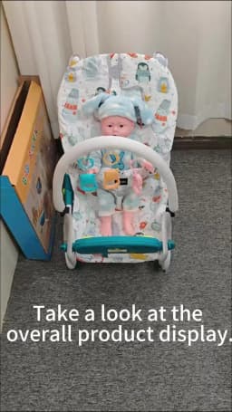 3-height Adjust Baby Rocking Chair Musical Baby Swing Chair for 0-12 Months Multifunctional Newborn Baby Bouncer Swing