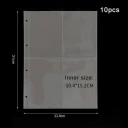 A4 Transparent Album Binder Photocards Holder Ins Book For Photo Card Stamp Organizer Student School Stationery Birthday Gifts
