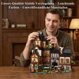 3867PCS Medieval Europe Town Building Blocks Set Architecture Street View Model Bricks DIY Assembly Toys for Adults Kids Gifts