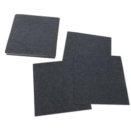 20Pcs Square Carpet Tiles, Self-Adhesive Peel and Stick Carpet Tiles, 40 x 40 cm, Carpet Tiles for Commercial & Home (Dark Grey)