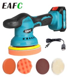 EAFC Car Polishers Wireless Automotive Polishing Machine Wax Tool Adjustable Speed 12V Electric Waxing Repairing with Battery