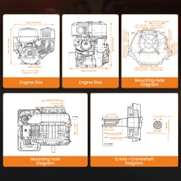 15HP/8KW Petrol Powerful Engine 4 Stroke 420cc Horizontal Recoil/Electric Start