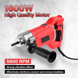 Concrete Vibrator 1600W Handheld Concrete Tool Mixer 5600 rpm Construction Insertion Vibrator with 2M Long Flexible Shaft