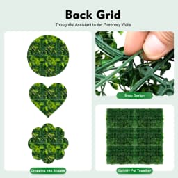 6PCS 60x40cm Artificial Grass Wall Panels - UV Protected Greenery Hedge for Indoor/Outdoor Wedding/Garden Decor