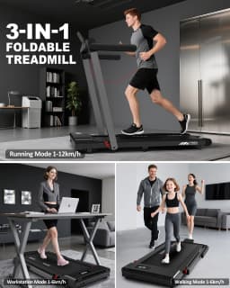 Professional Home Office Walking Pad 2.5HP Quiet Motor Space-Saving Foldable Treadmill with Bluetooth