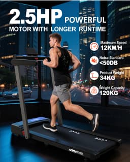 Professional Home Office Walking Pad 2.5HP Quiet Motor Space-Saving Foldable Treadmill with Bluetooth