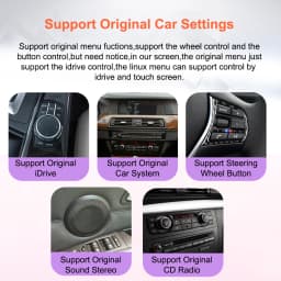 Bonroad Linux multimedia touch screen for BMW Series 5 F10 F11 CIC system NBT 2011-2017 Carplay without thread Android Auto Car Radio