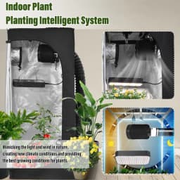Grow Tent Complete System Grow Tent Growing Greenhouse with Fan, Carbon Filter, LED Dimmable Full Spectrum Grow Lamp