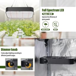 Grow Tent Complete System Grow Tent Growing Greenhouse with Fan, Carbon Filter, LED Dimmable Full Spectrum Grow Lamp