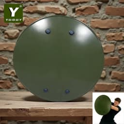 Y-U-O-U-Y Green Defense Shield, PC Material, Non-Slip Grip, Practical Gear for Outdoor Enthusiasts